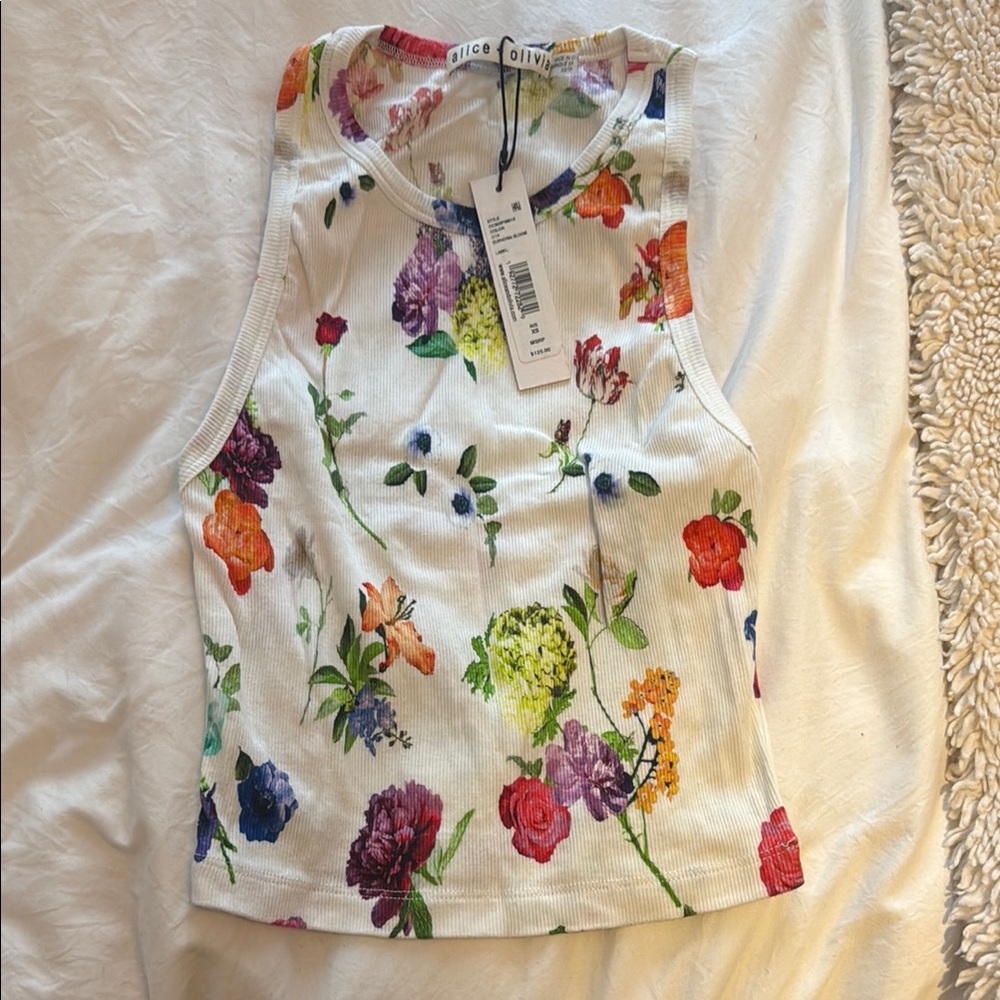 Alice + Olivia Multicolor Floral Tank Top